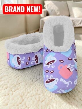Snoozies Sherpa-Lined Slipper Socks for Women – X-Large (Women’s 11–12) 🩷🧦